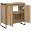 Bathroom Cabinet with Door Rustic Oak Finish 60 X 30 X 60 Cm