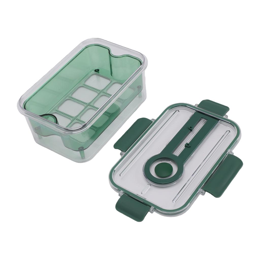 Food Storage Container with Drain Basket Transparent Rectangular Airtight Bread Storage Container For Home Outdoor
