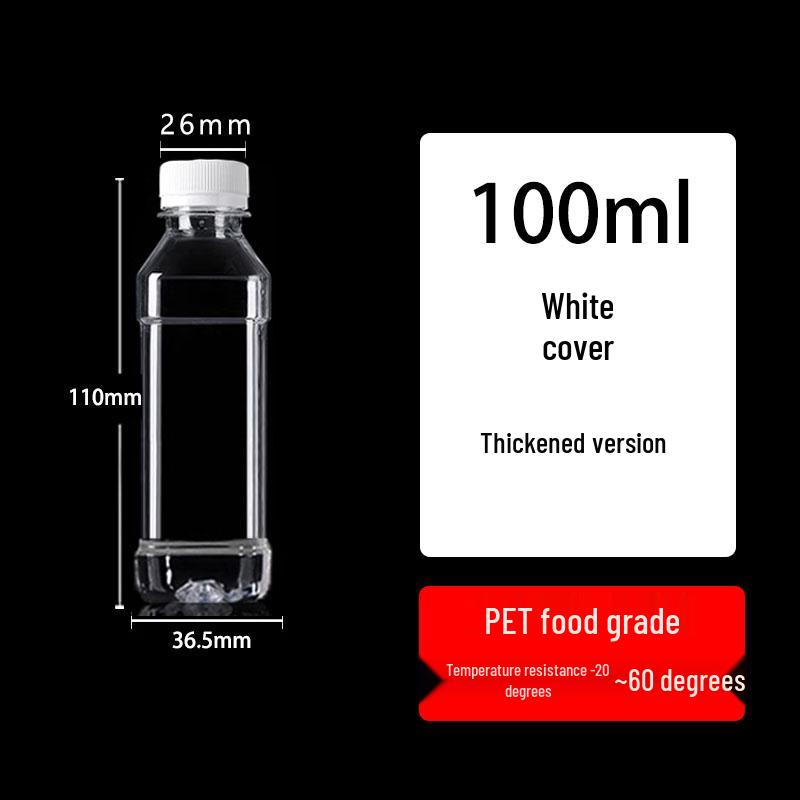 Disposable Transparent Plastic Bottle with Lid - Half Jin Size, Food-Grade for Mineral Water or Juice