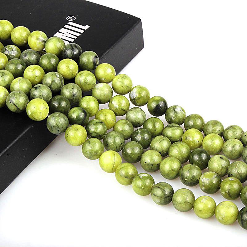 Natural Southern Jade Round Loose Beads for DIY Jewelry Accessories