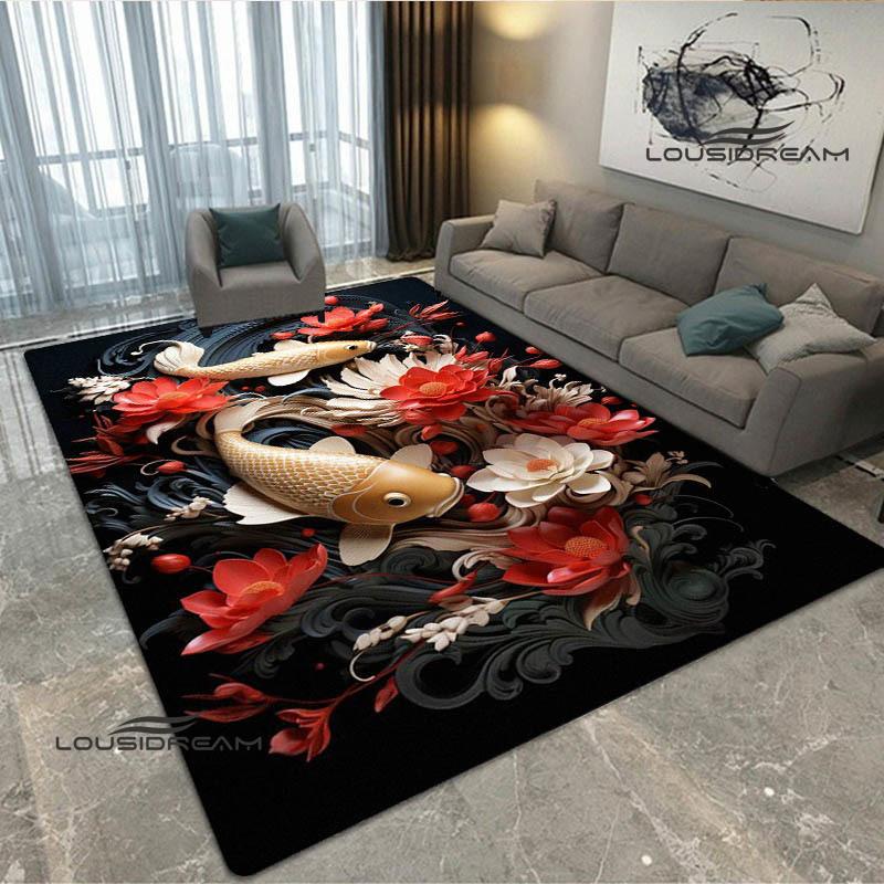 3D fish Cute printed carpet Non -slip carpet Yoga mat door mat photography props kitchen mat area rug birthday gift