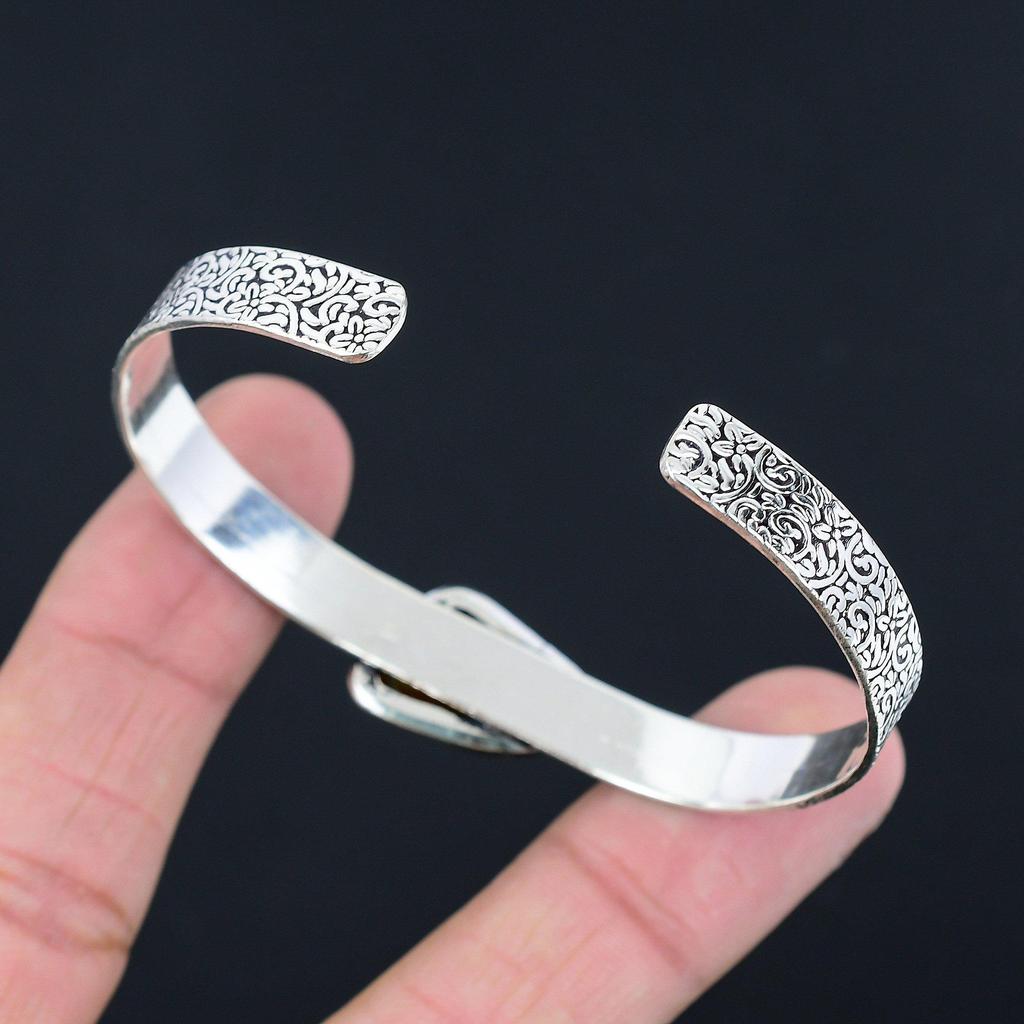 Sisters Day Deal Sterling Silver Montana Agate Gemstone Unique Bangle Jewelry