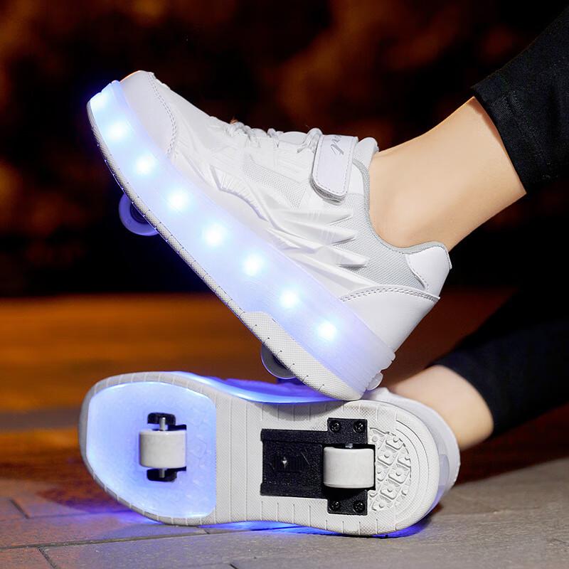 Junshi Kids  Q7 Light-Up Double-Wheeled Skate Shoes
