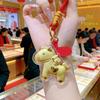 2026 Year of the Horse Gold Keychain - Yuanbao Wealth Pendant for Bags & Phones