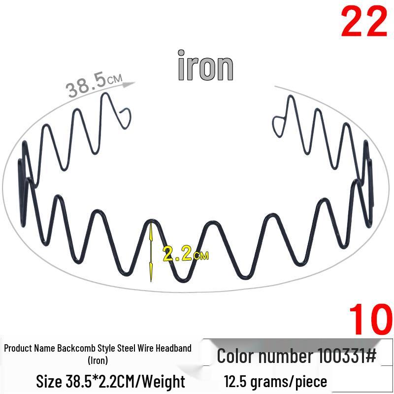 Unisex Invisible Sports Iron Headband - Korean Style Wave Hair Clip.
