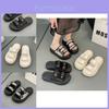 Stylish Summer Womens Slip-on Sandals Trendy Thick Sole Beach Footwear For Skirts