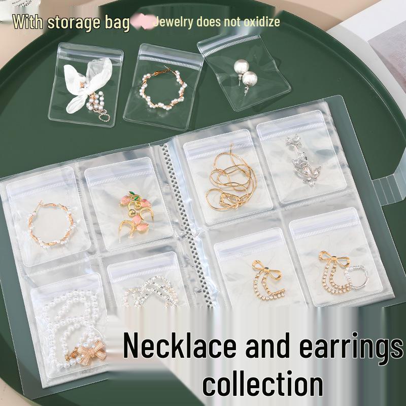 Transparent Dustproof Jewelry Storage Box & Sealable Bags for Earrings, Rings, Bracelets, and Necklaces