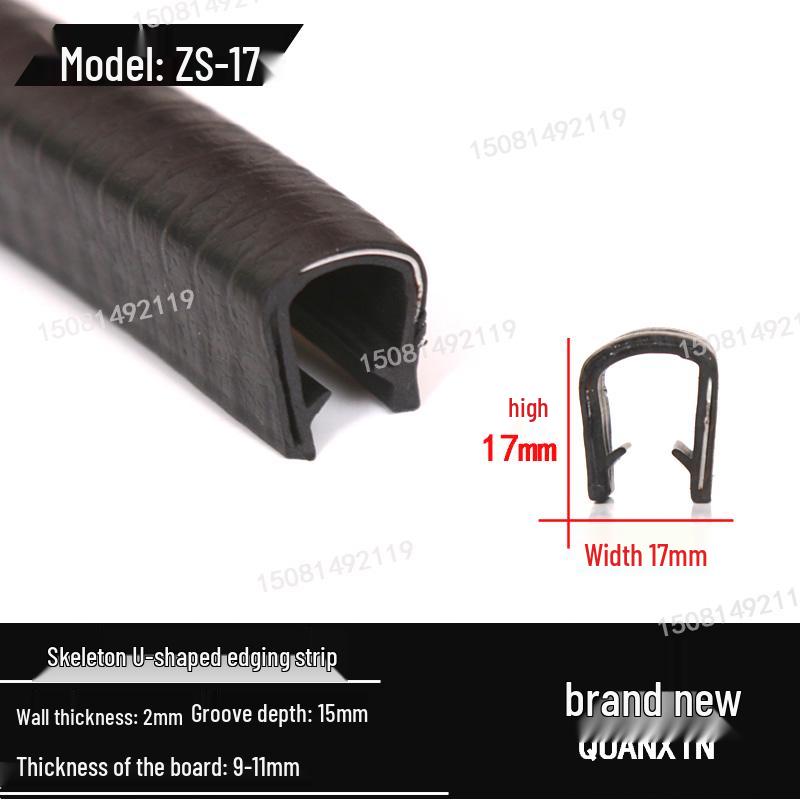 U-Shaped Rubber Edge Banding for Glass and Steel Tiles