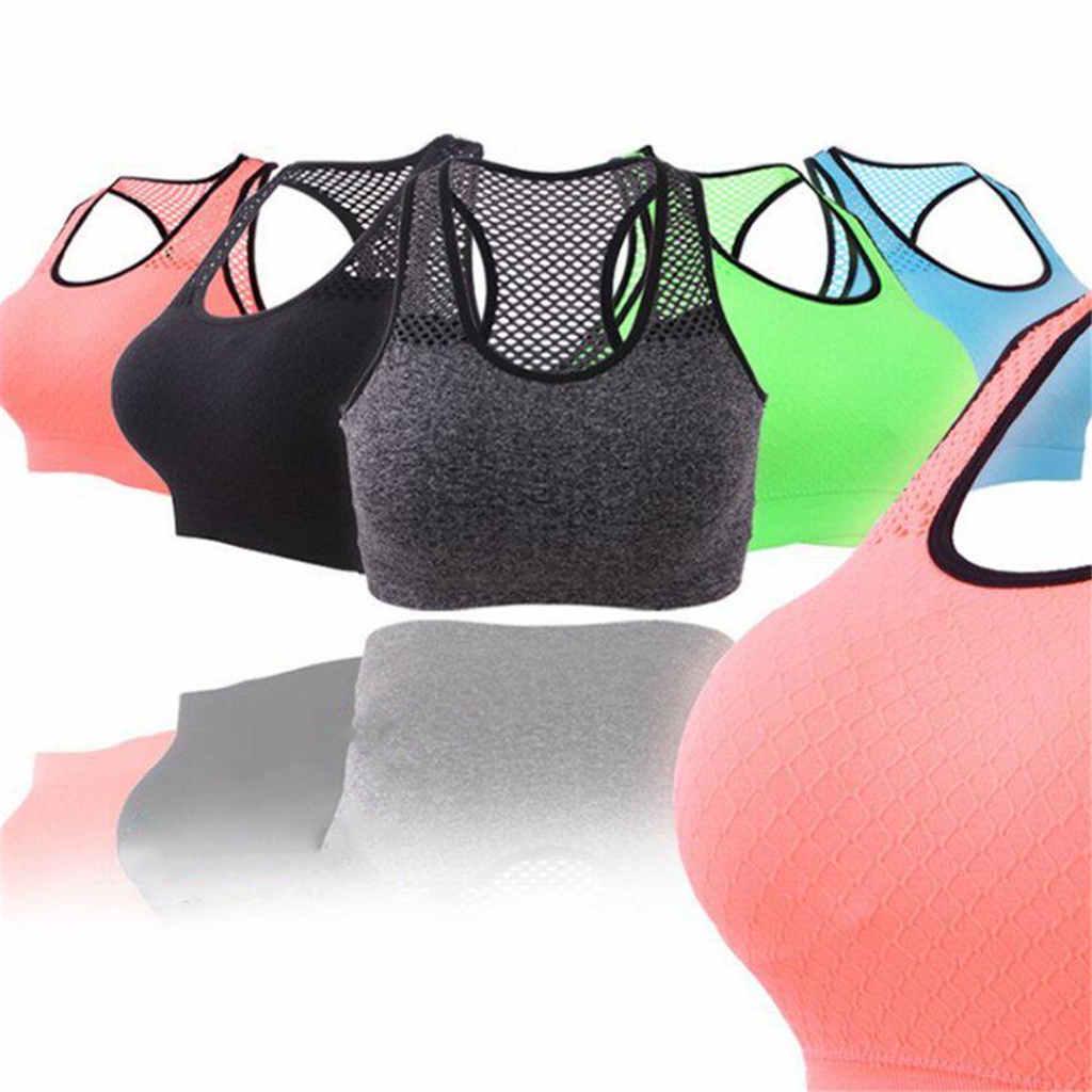 Sports Bra High Stretch Breathable Fitness Women Padded For Running Yoga Gym Women Sport Vest