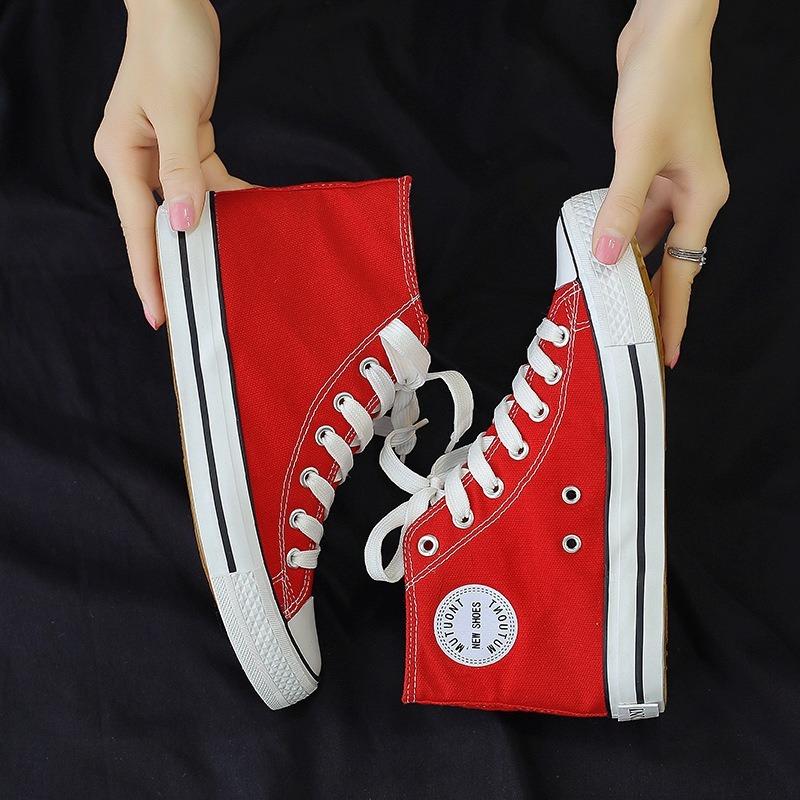 Cloth shoes men's and women's shoes new couple high-top canvas shoes casual single shoes