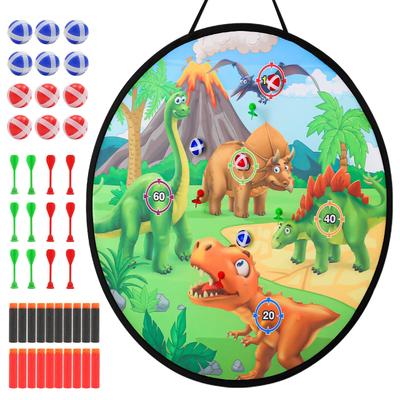 Skirfy Toy Dartboard Target Game, Sports Game, Throwing Game, 3-in-1 Play, Foldable Dart Set, Playable Against Others, Educational Toy, IndoorOutdoor