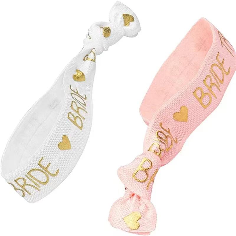 Dobre-44 SZT Zespół Panny Młodej Wieczór Panieński Opaski na Nadgarstek Bransoletka Gumki do Włosów Panny Młodej Impreza Panieńska Ślub Prysznic Panieński