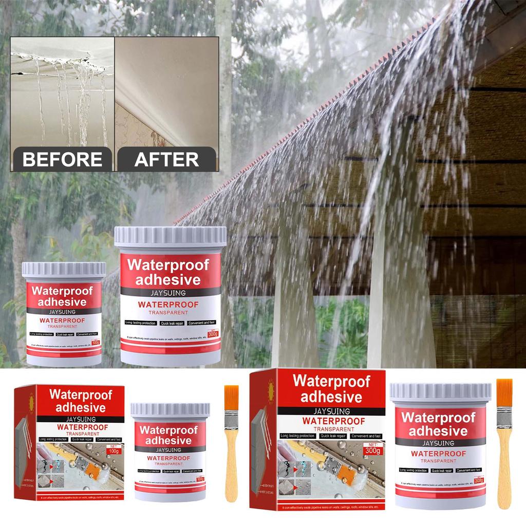 100g/300g Transparent Waterproofing Adhesive Roof Bathroom Kitchen Wall Waterproofing Leakage Repair Coating