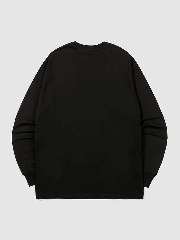 OURPLACE Essential Long Sleeve Tee Black (Op23Tl02U_160)