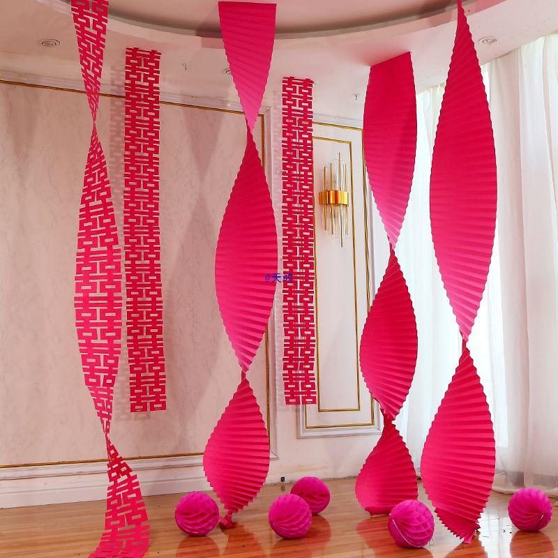 Wedding Origami Wave Festive Decoration Set: Extra Long Pull Flower Strips