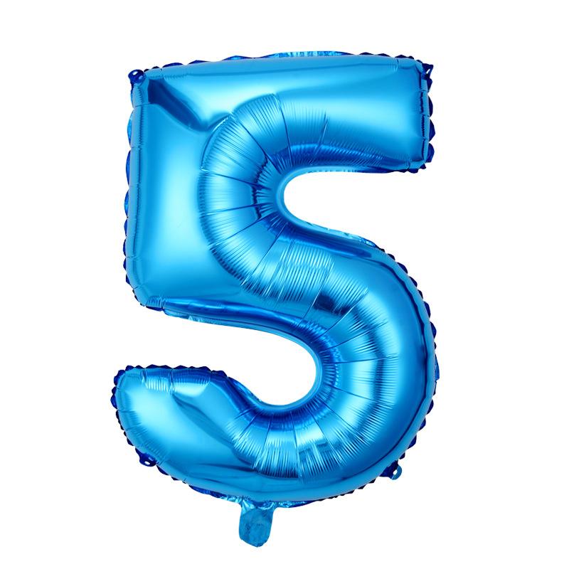 Thin Body 40-Inch Large Digital Aluminum Film Balloon 42-Inch Digital Balloon Birthday Party Decoration Helium Balloon Floating In The Air