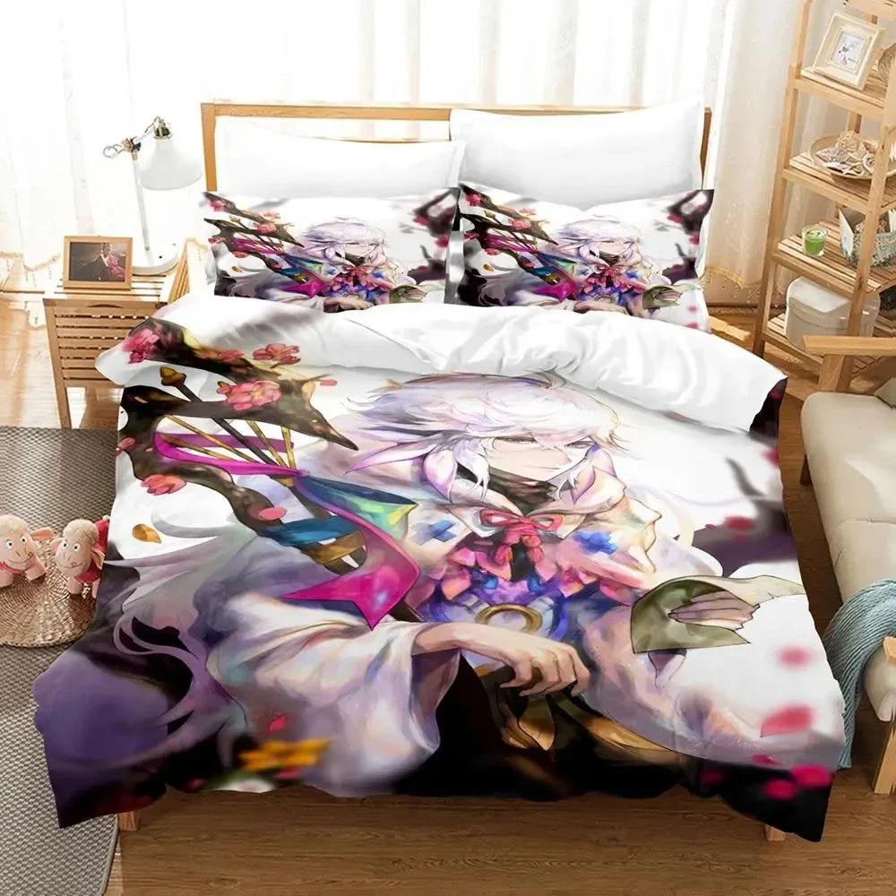 Comfortable Anime Print Duvet Cover Set With Duvet Cover And Pillowcases King Queen Twin Sizes For All Ages