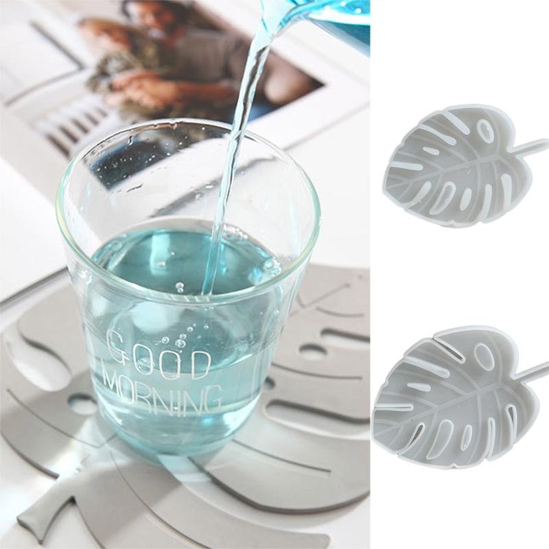 Diy Crystal Epoxy Irregular Leaf Coaster Pendant Silicone Mold Leaf Tray Mold for Casting with Resin Concrete Cement