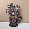Unique Table Wood Flower Mother Day Table Stand Appreciation Gift Delicate Gift Beautifully Packaged Wood Table Decors