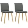 Dining Chairs, 2 Pcs, Dark Gray, Upholstered