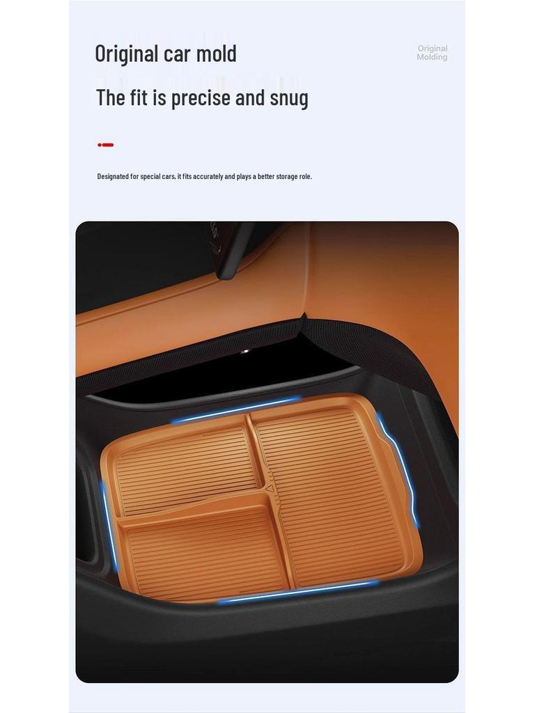 Compatible Silicone Storage Mat for Xiaomi YU7 Central Control Water Cup Holder and Car Armrest Decoration