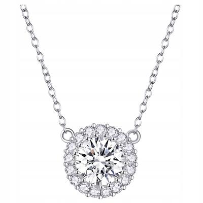 Chain Pr 925 With Large Cubic Zirconia Classic Crystal Cubic Zirconia