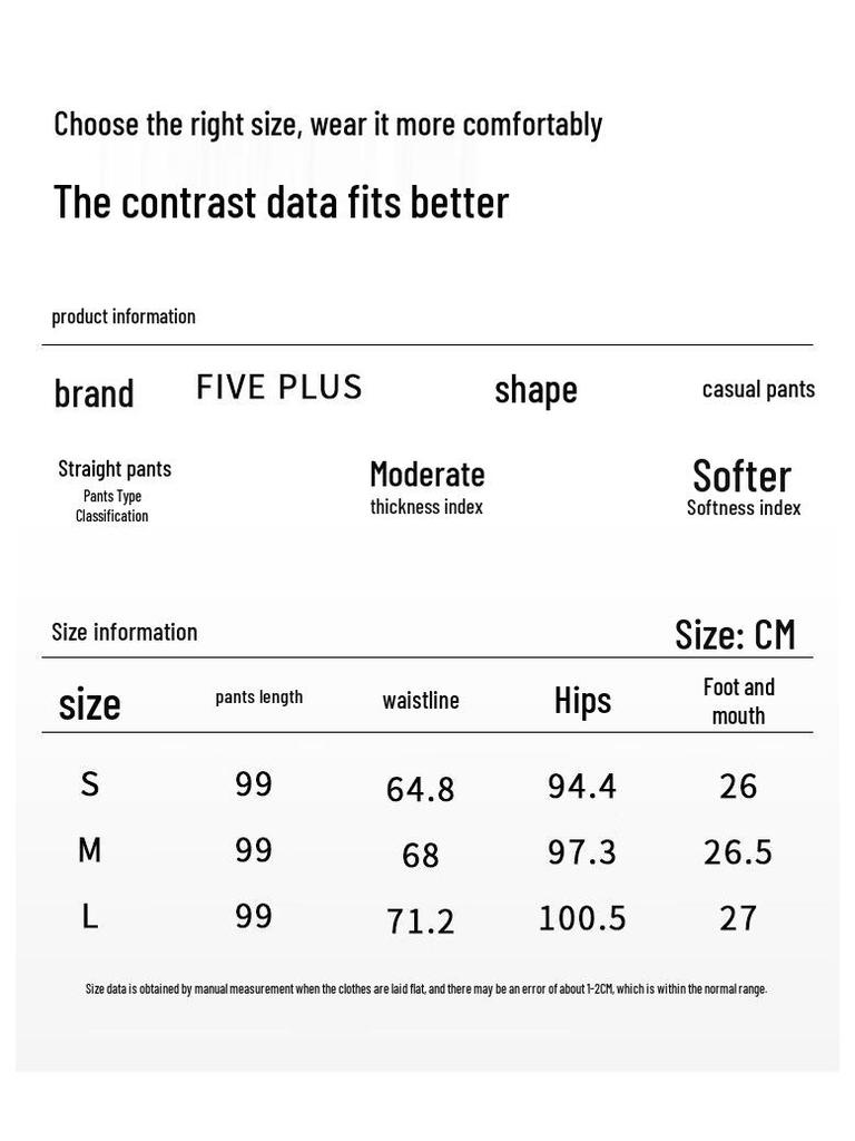 FivePlus Women's Casual High-Waist Straight-Leg Pants