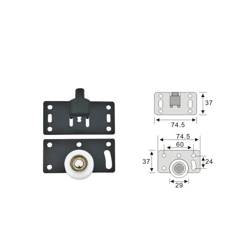

1 комплект дверных роликов из нержавеющей стали для раздвижных дверей, ролики для шкафа из нейлона, подвесные колеса для мебельной фурнитуры для шкафа