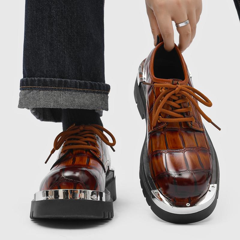 Scarpe Derby di Lusso Uomo Designer Scarpe in Pelle Casual Suola Spessa Scarpe Formali Uomo Taglia Grande 46 Moda Scarpe Oxford Uomo Mocassini