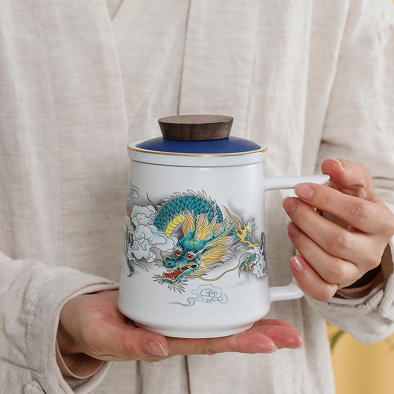 Premium Ceramic Mug with Custom Logo - Gift for Annual Company Event or Cultural Souvenir