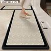 Kitchen Floor Mat Non-slip Stain-resistant Wear-resistant Carpet Black and White Geometric Pattern Long Rug Home Decoration Rugs