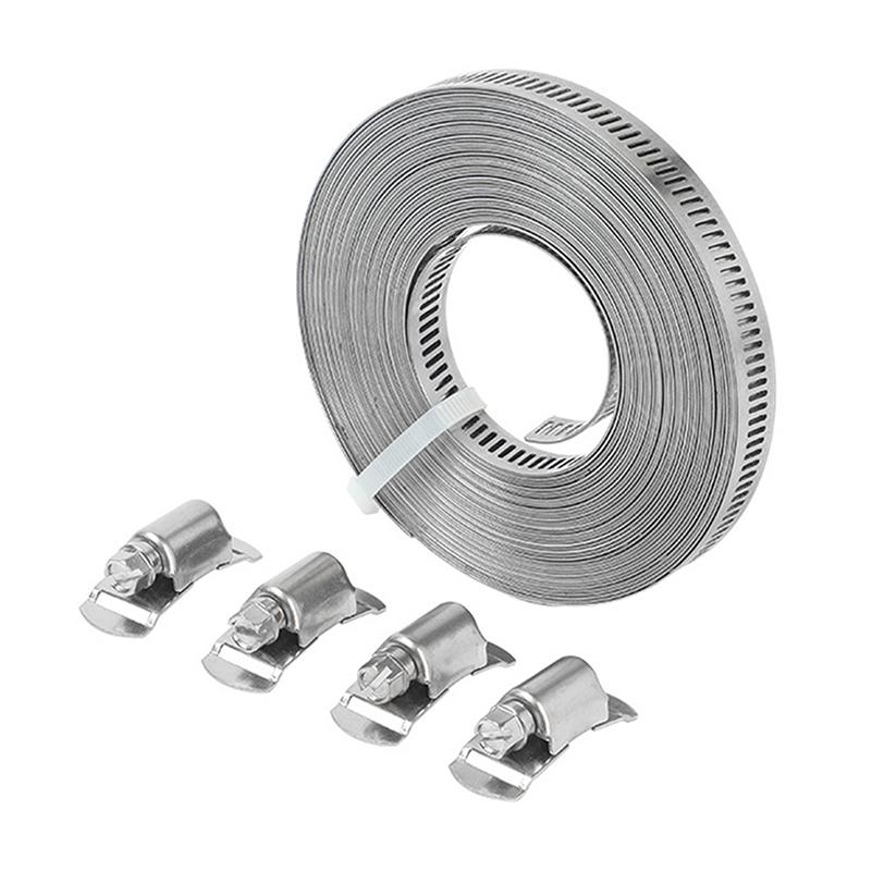 304 Edelstahl Schlauchschellen Band Sortiment Kit DIY Verstellbar Große Schneckenradklemmen Befestigungselemente Kraftstoffleitung