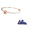 Swarovski Faux Crystal Bracelets Womens Rose Gold
