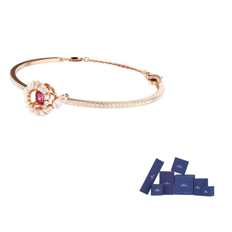 Swarovski Faux Crystal Bracelets Womens Rose Gold