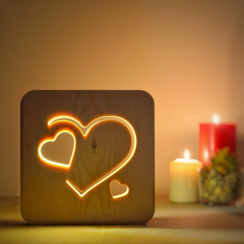 

Starmood 3D 3D Деревянное сердце Специальная светодиодная столешница Night