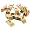 6mm Hole Diameter Furniture Connector Half Moon Nut Spacer Washer Bronze Tone 12pcs