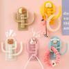 Rotatable Multi-purpose Cartoon Three-hook Hook Cute Student Dormitory Punch-free Traless Sticky Hook Wall Door Key Hook Tools