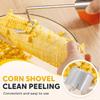 Stainless Steel Corn Peeler Long Handle Cob Stripper, Quick & Easy Kernel Remover for Kitchen BBQ Picnics