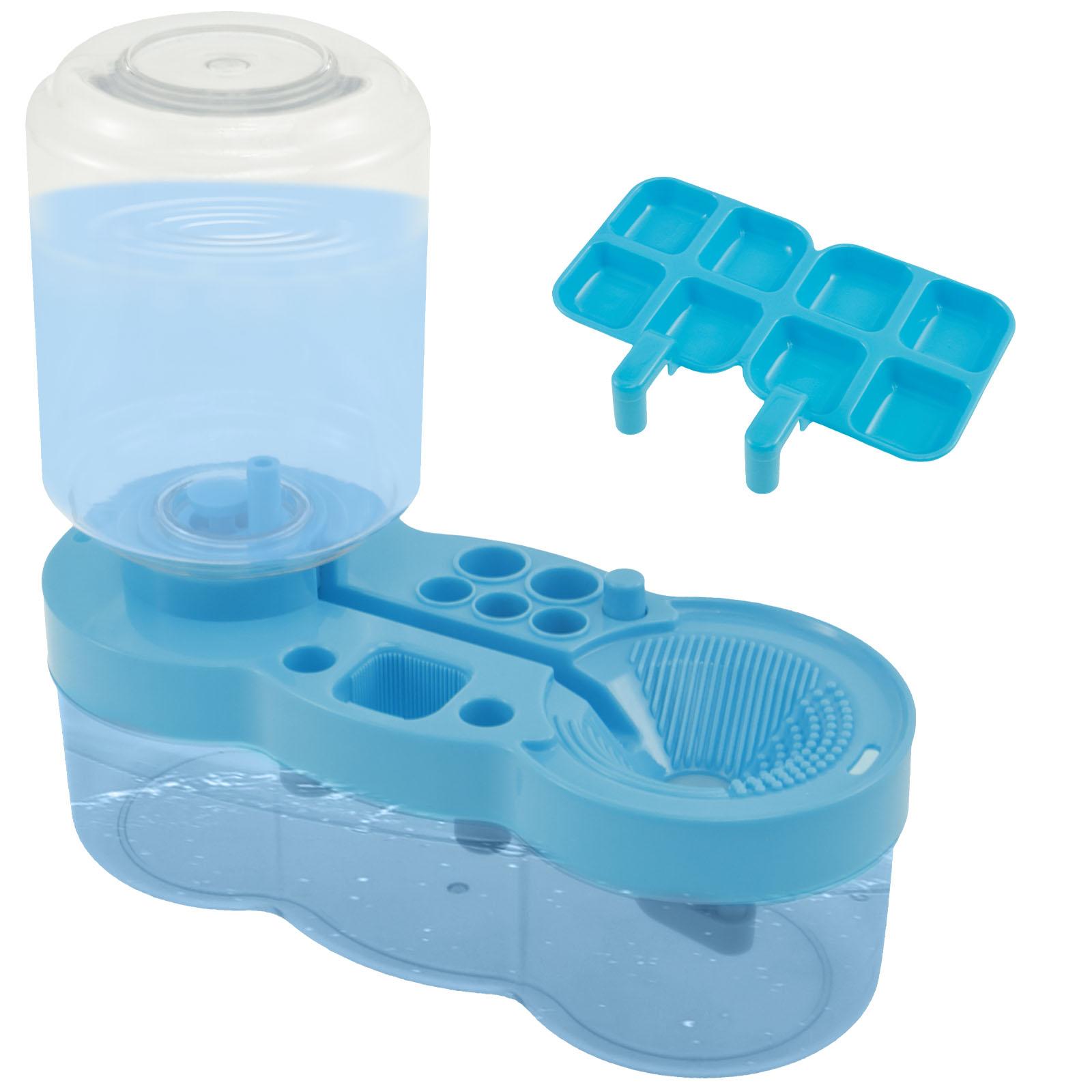 

Кисть для мытья с кнопкой слива Автоматическая циркуляция воды Акварельная ручка Чистящее ведро Инструмент для чистки художественных кистей синий