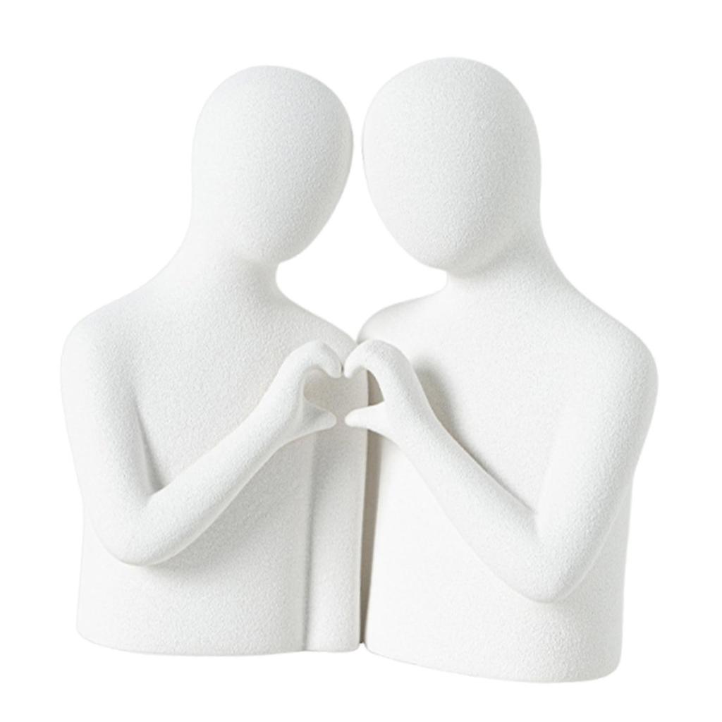 Abstract Couple Statue Romantic Love Sculpture Collection Aesthetic Tabletop Desktop Ornament for Bar Bookshelf