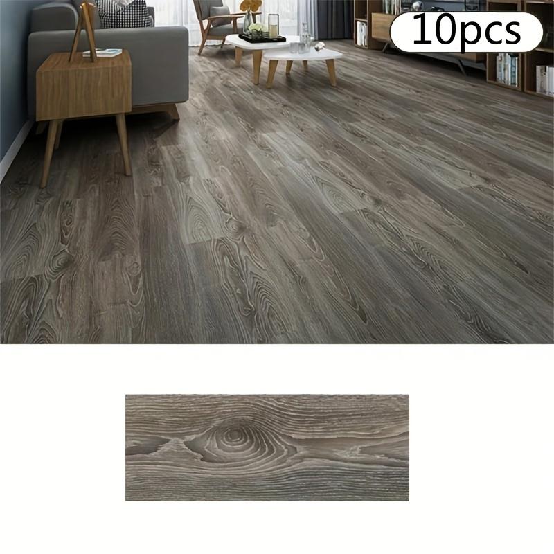 10 ks 40x15cm PVC Podlahové Samolepky Samolepicí Samolepky Voděodolné Zesílené Dřevěný Vzor Podlahové Samolepky Samolepky Obývací Pokoj