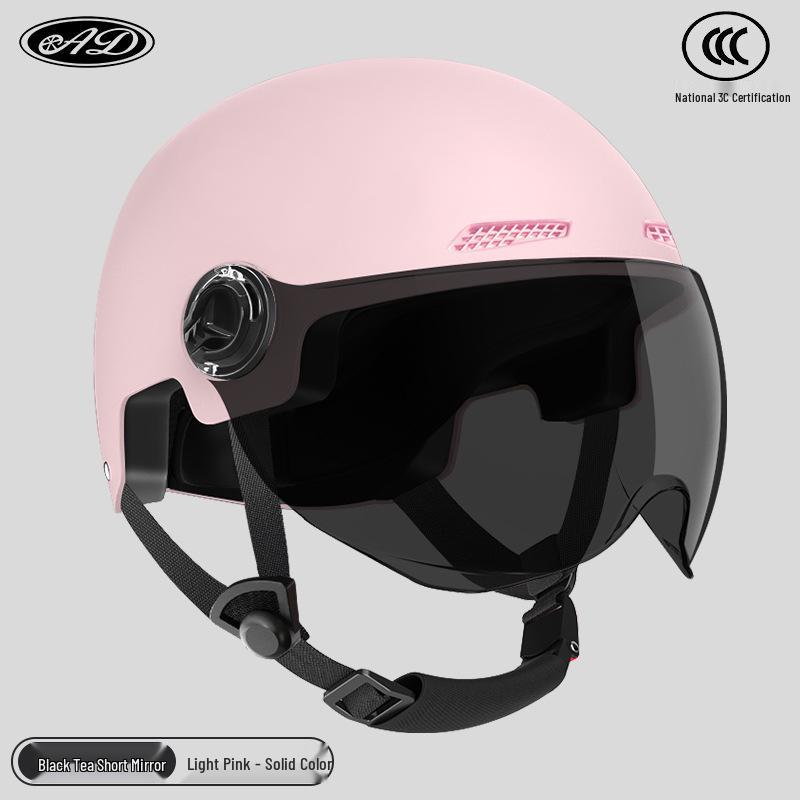 Certified Electric Motorcycle Safety Helmet for Men & Women, Gray, All-Season, Sun Protection