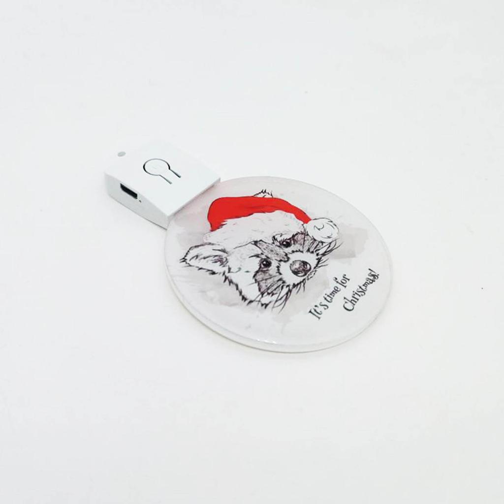 Personalized LED Sublimation Christmas Ornament Unfinished Round Acrylic Christmas Decoration Unique Holiday Gift