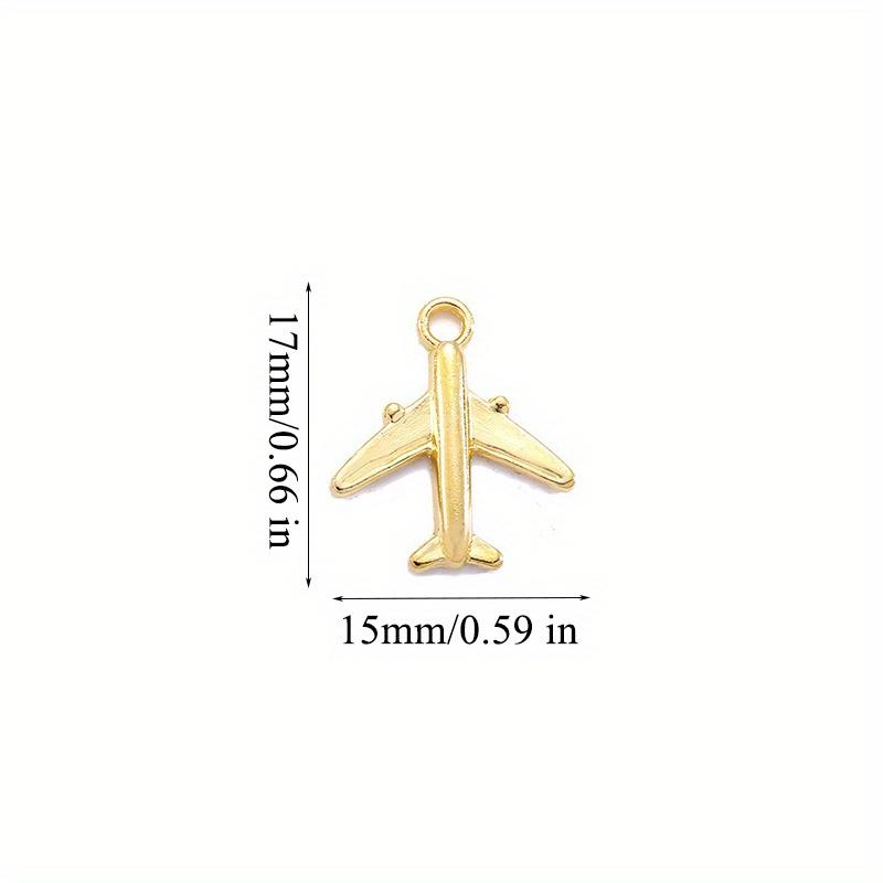 20pcs Assorted Colors Zinc Alloy Airplane Charms, Vintage Aircraft Pendants for DIY Keychains, Necklaces, Earrings, Jewelry Maki