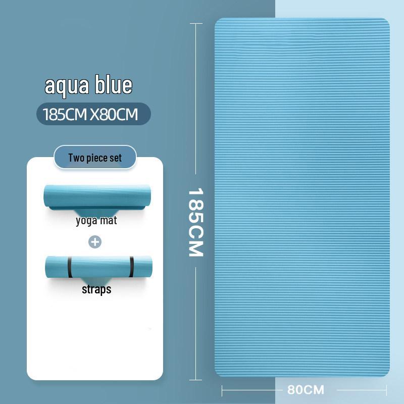 Non-Slip Thick Yoga Mat for Beginners - Indoor Fitness & Exercise Aid