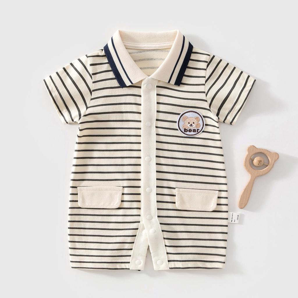 Summer Baby Short-Sleeve Bodysuit - Cotton Romper for Newborns