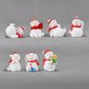Mini Resin Santa Claus Snowman Statue Micro Landscape Model Diy Miniature Garden Statue New Year Home Decorations
