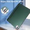 For iPad Pro 11 (2024) Case Stand PU Leather+PC Matte Back Tablet Case
