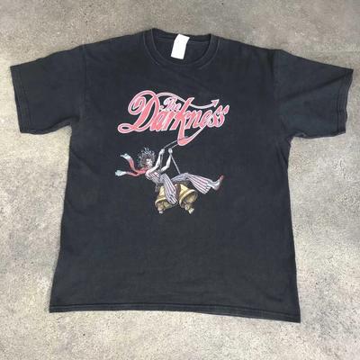 Maglietta Vintage The Darkness Band Tour 100% Cotone Magliette Uomo Top T-shirt Maglietta Top Unisex 2F871