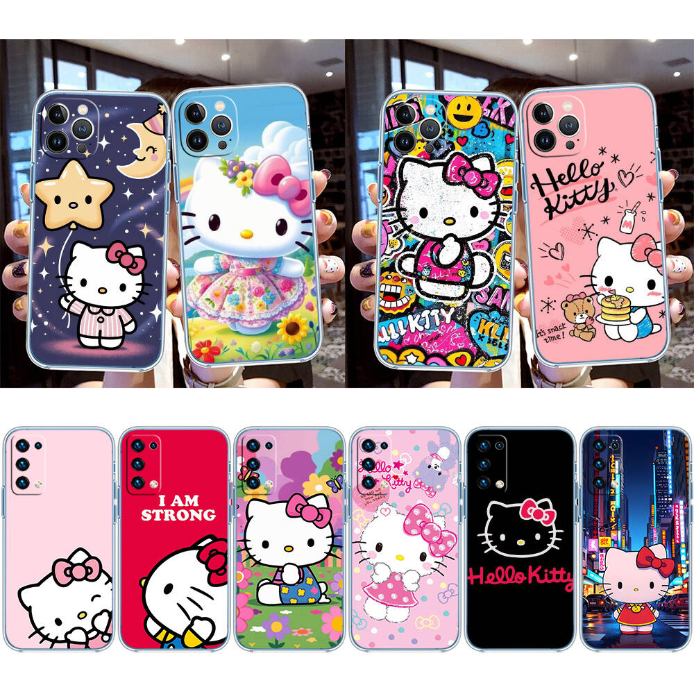 Cartoon Hello kitty Phone Case for Motorola Edge 20 30 S30 40 50 Fusion Lite Plus Pro Ultra Neo One Action Zoom Hyper Power Macro Vision